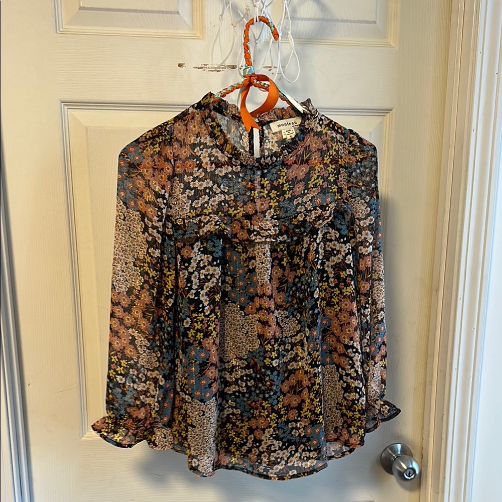 Monteau Multicolor Floral Blouse